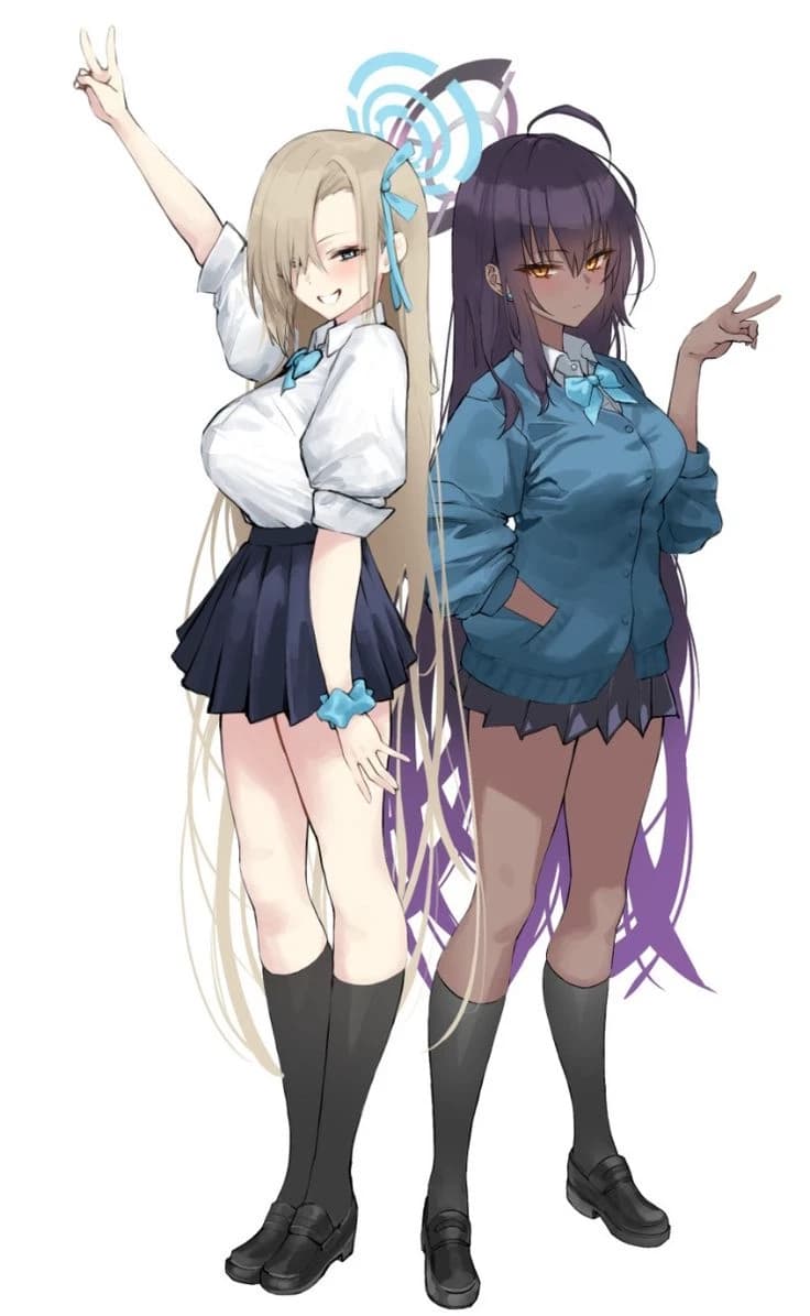 Kakudate Karin y Ichinose Asuna - blue archive thumbnail
