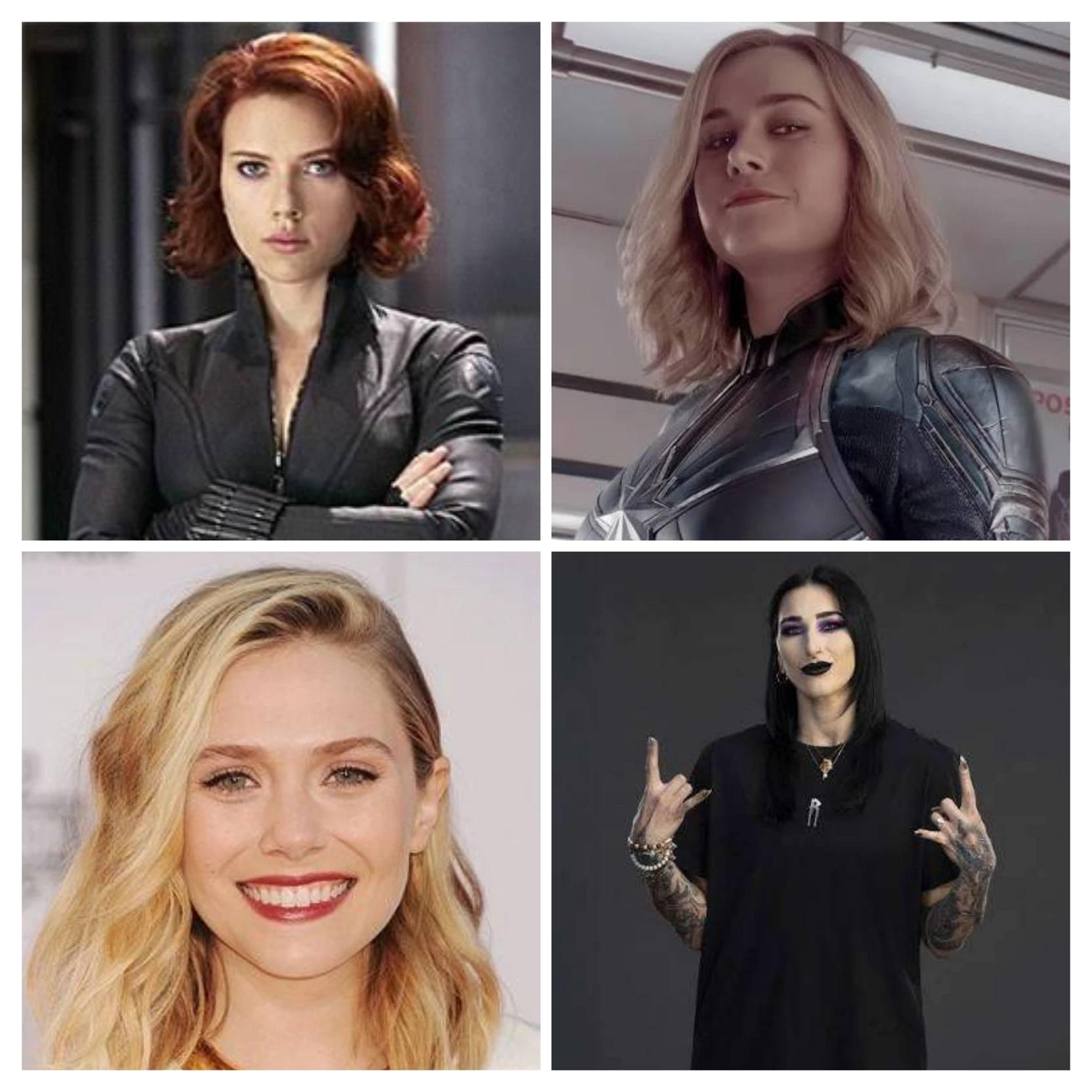 Elizabeth Olsen, Rhea Ripley, Scarlett Johansson et Brie Larson thumbnail
