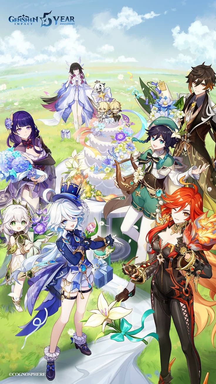 Archons. (Zhongli, mavuika, Nahida, Columbina, Shogun, Columbina and Tsaritsa)  thumbnail