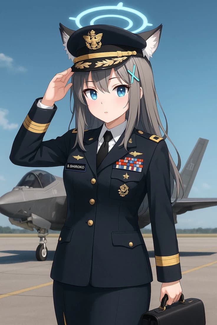Air Force first marshal Sunaookami Shiroko thumbnail