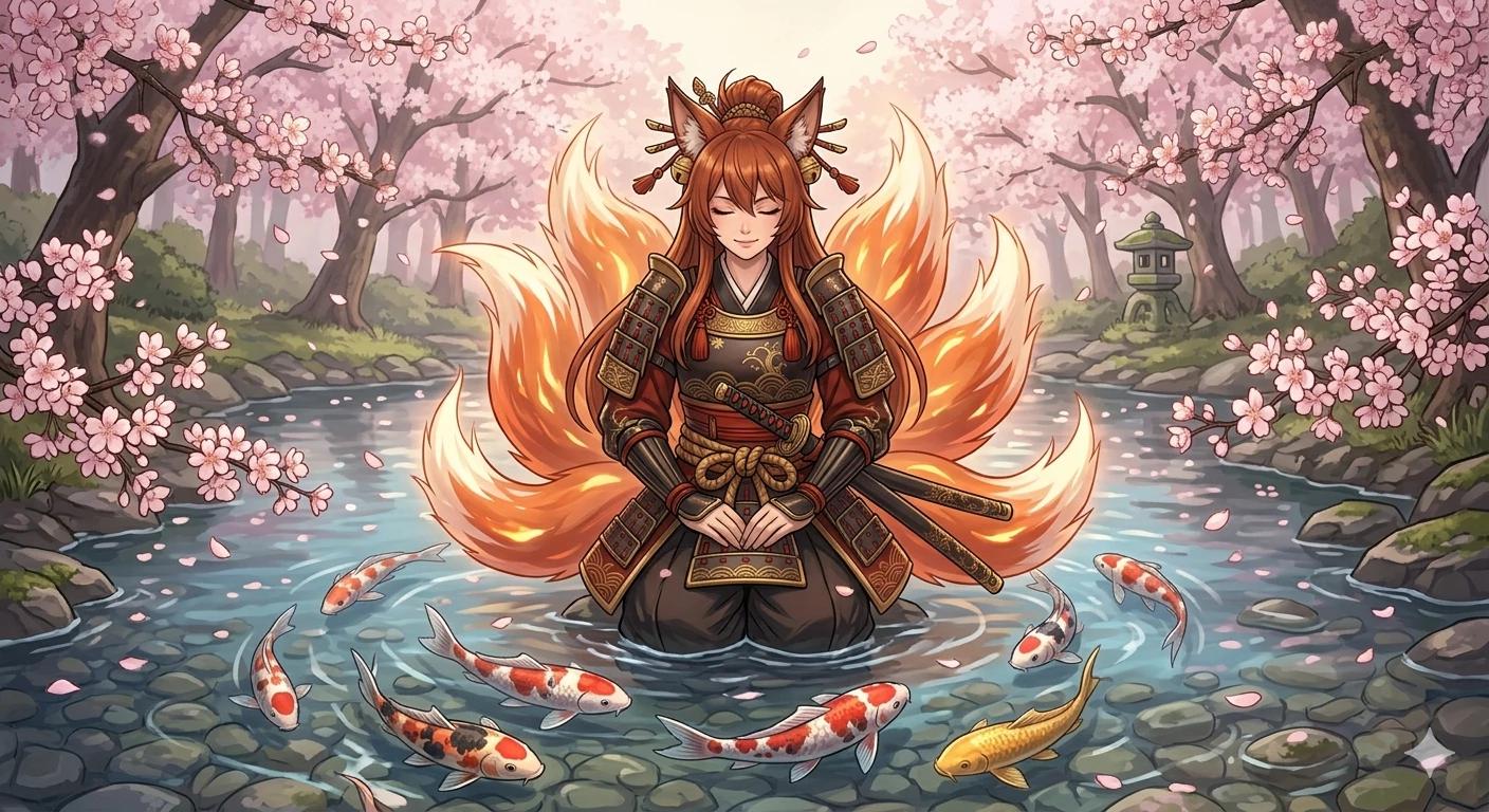 Renka // Your mother 9-tailed fox and warrior thumbnail