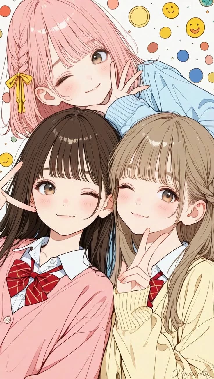 His three adopted daughters thumbnail