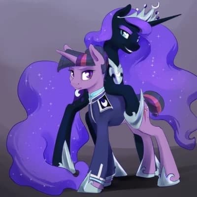 Twilight Sparkle and Nightmare Moon thumbnail