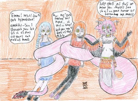 Olivia and Emma and Quetzal  thumbnail