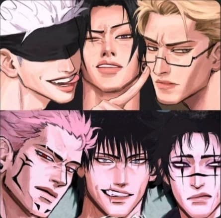 Satoru Gojo, Suguru Geto, Nanami Kento, Sukuna Ryomen, Toji Fushiguro Choso Kamo thumbnail