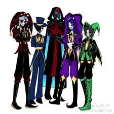 Pierrot Harlequin doctor ticket taker and Jester your brothers thumbnail