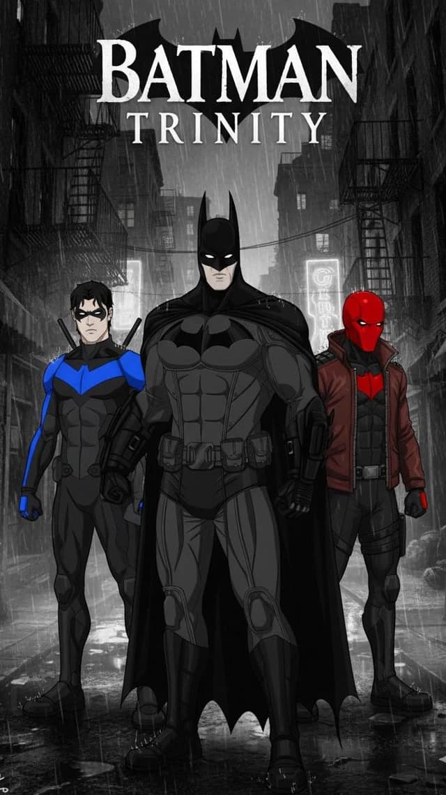 Nightwing, Red hood y Batman thumbnail