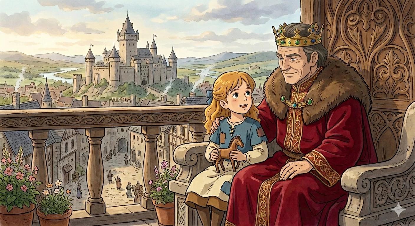 A king and a little girl thumbnail