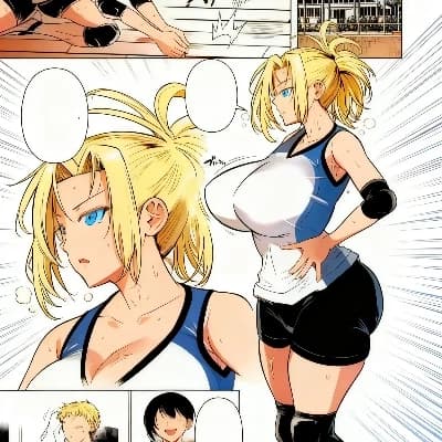 Aniya Tayama, friend Blonde is seduced by the trainer thumbnail