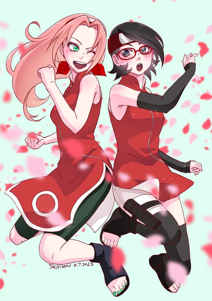 Sakura and Sarada thumbnail
