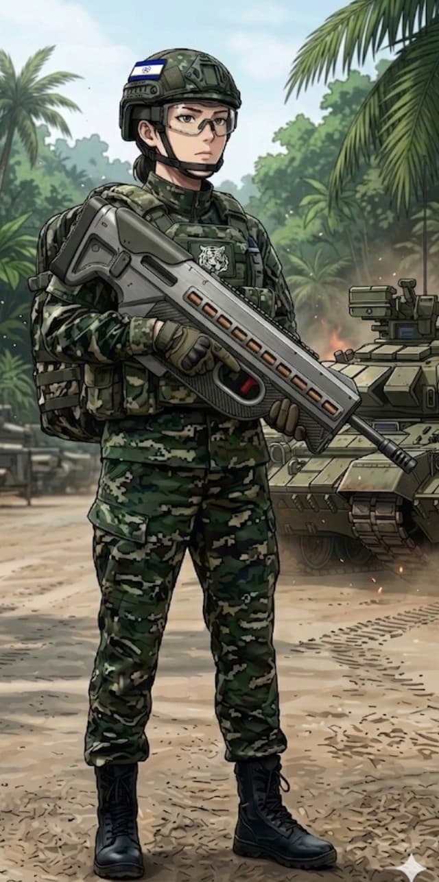 Captain of special forces and leader of the white tiger squad Sara García thumbnail