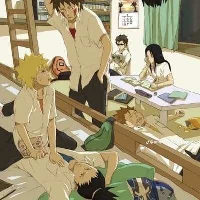 Neji, kiba, Naruto, shikamaru, and shino you're roommates thumbnail