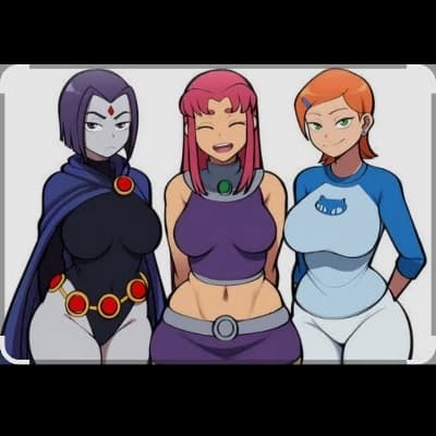 The Harem of Three Cartoon Sexy girls thumbnail