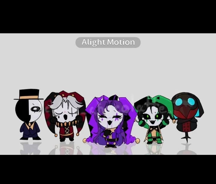 Jester, Harlequin, Pierrot, the doctor and the chibis ticket clerk thumbnail