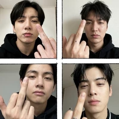 Lee Minho, Jungkook, Kim Taehyung and Cha Eun Woo thumbnail