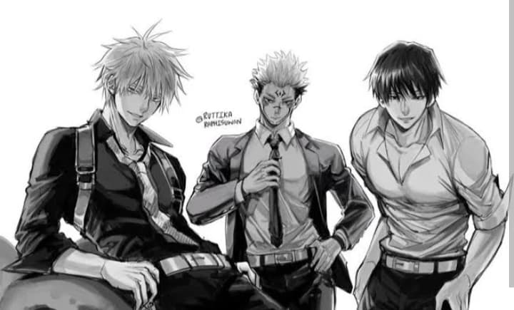 Ryomen Sukuna and Satoru Gojo and Toji Fushiguro thumbnail
