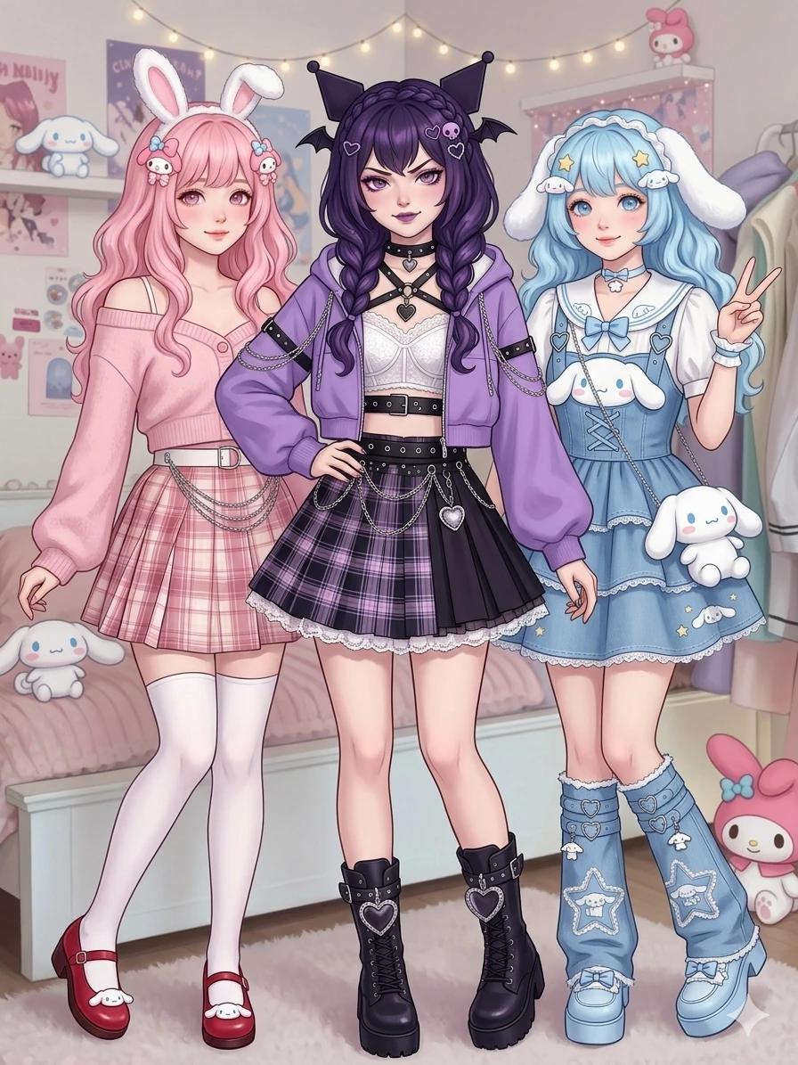 3 Cinamoroll Girlfriends,Melodies and Kuromi thumbnail