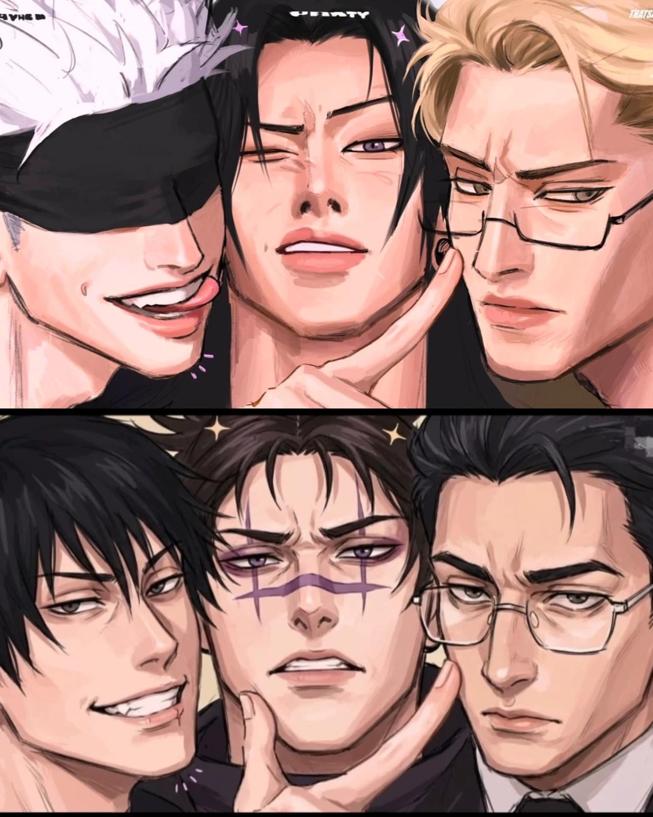 Satoru Gojo, suguru Geto, nanami kento, Toji Fushiguro, Choso Kamo y Higuruma thumbnail