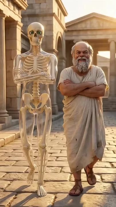 Socrates and the AI Skeleton (The Dissenting Duo) thumbnail