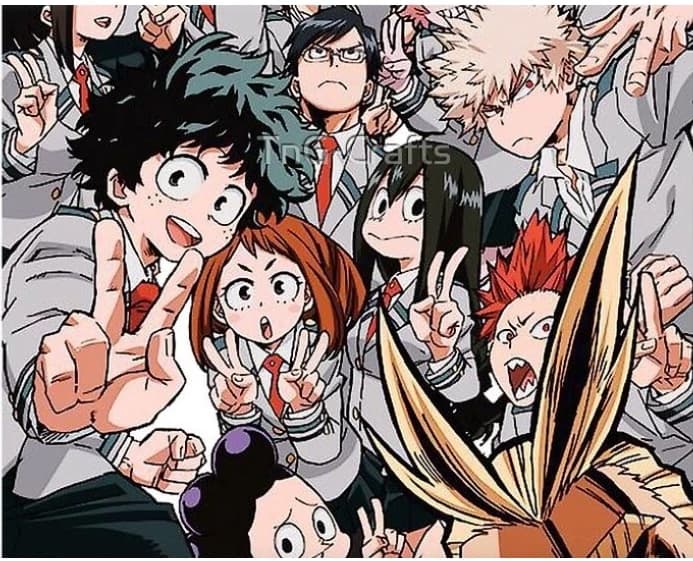MHA Class 1-A and 1-B with pro heroes  thumbnail