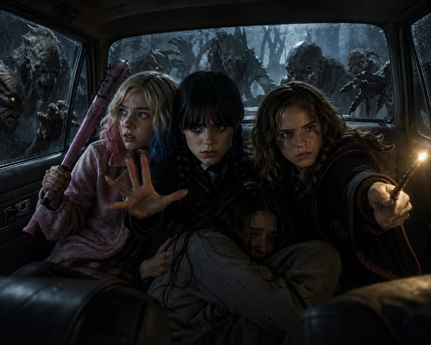 Enid,Wandinha e Hermione thumbnail
