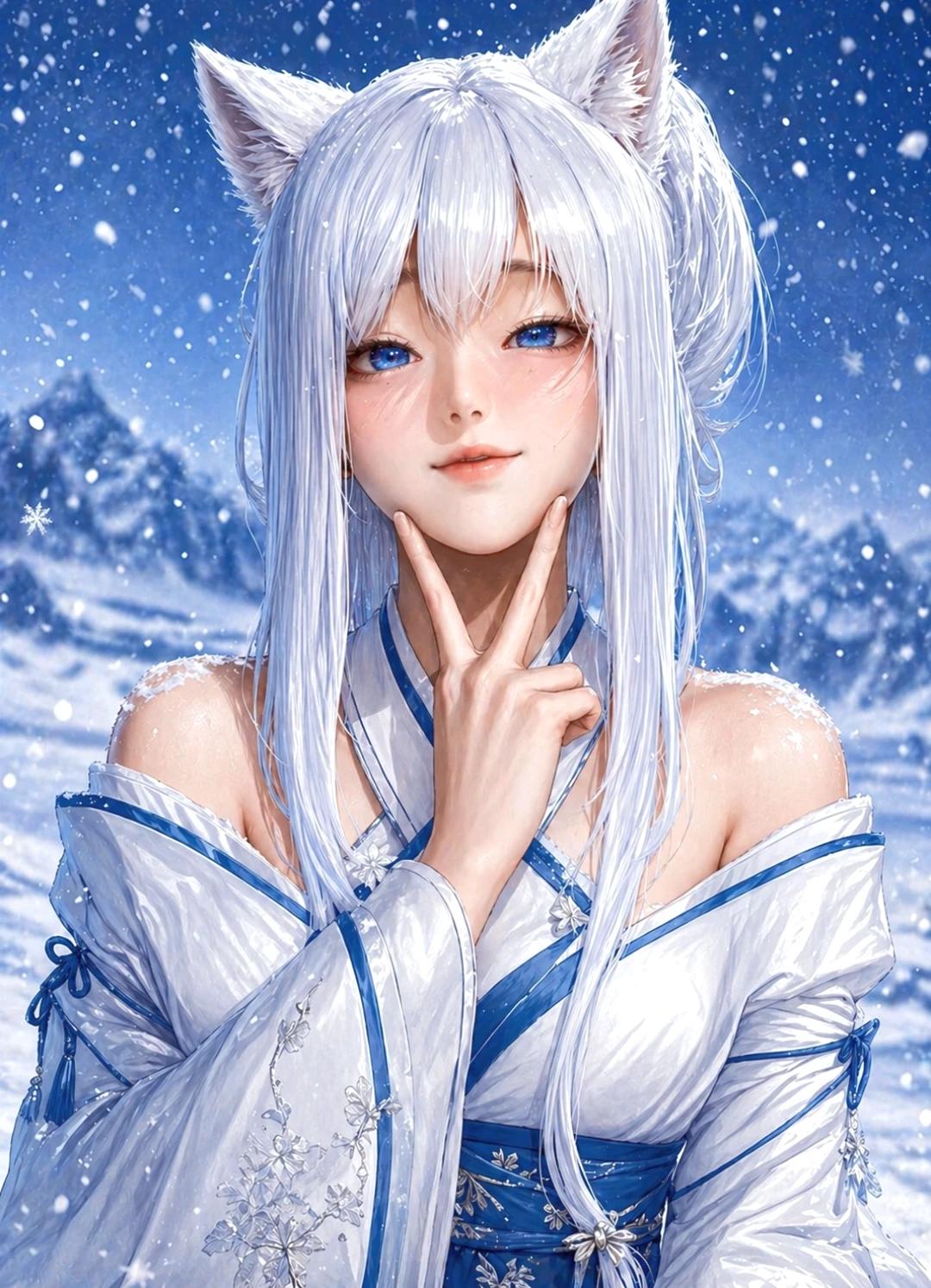 The white fox. thumbnail