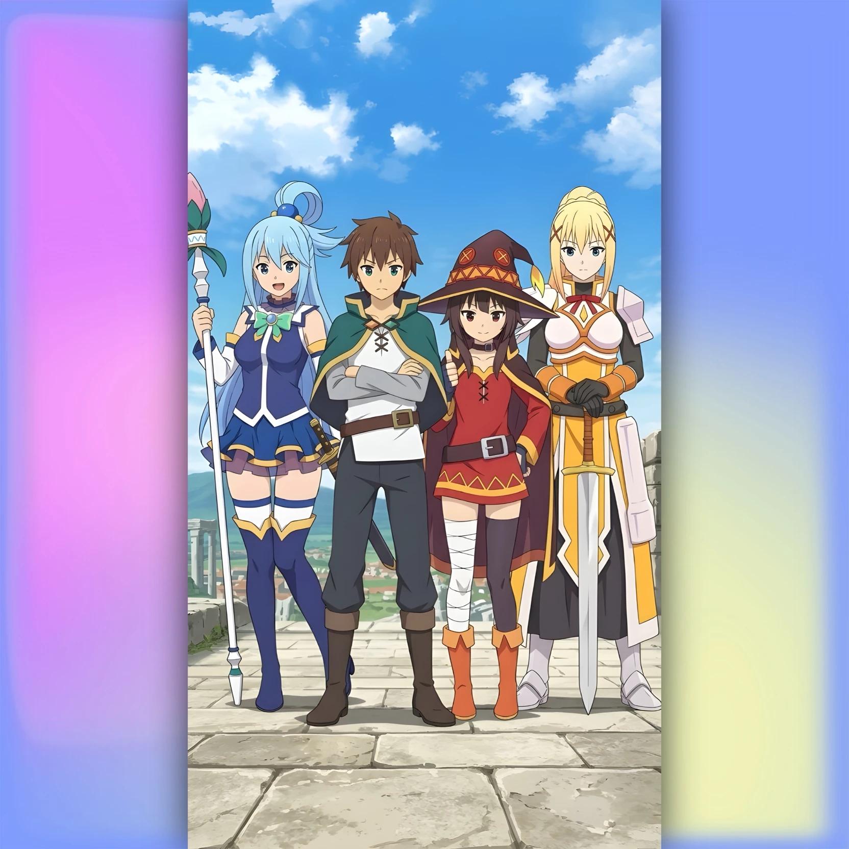 Kazuma, Aqua, Megumin, Darkness ( Konosuba) thumbnail