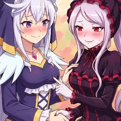 Eris la diosa de la suerte y Shalltear la vampiro  thumbnail