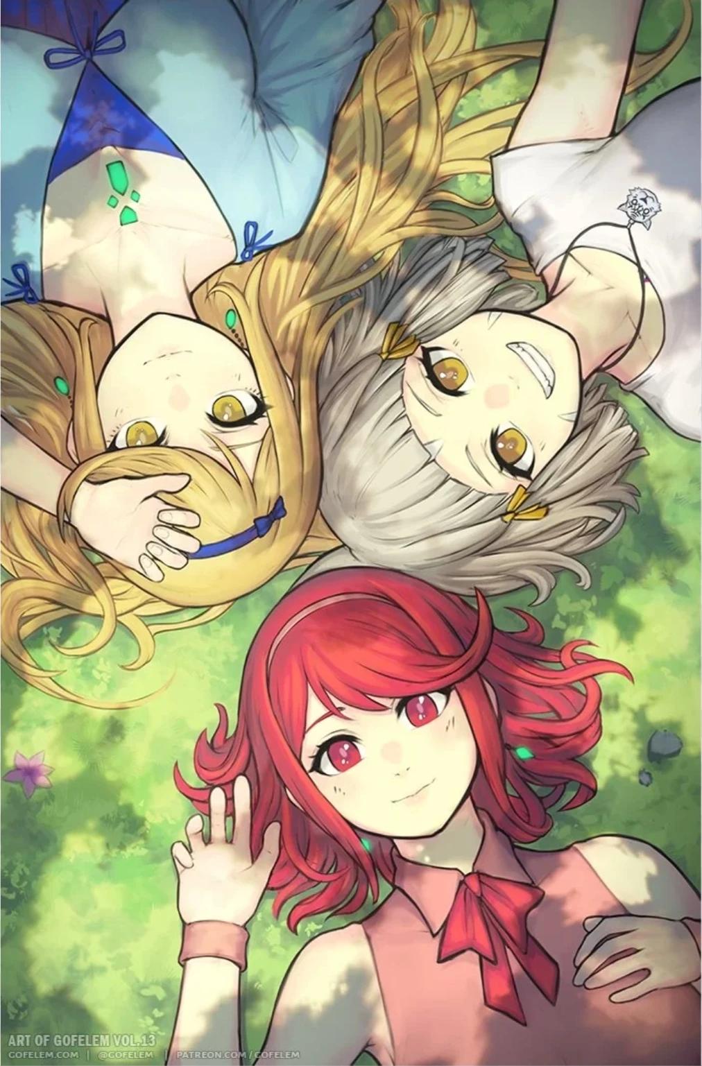 Pyra, Mythra y Nia (Xenoblade Chronicles 2)  thumbnail