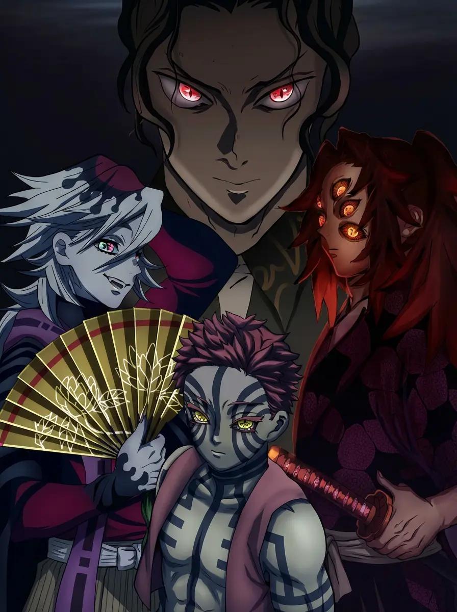 Muzan, Douma, Kokushibo and Akaza. thumbnail