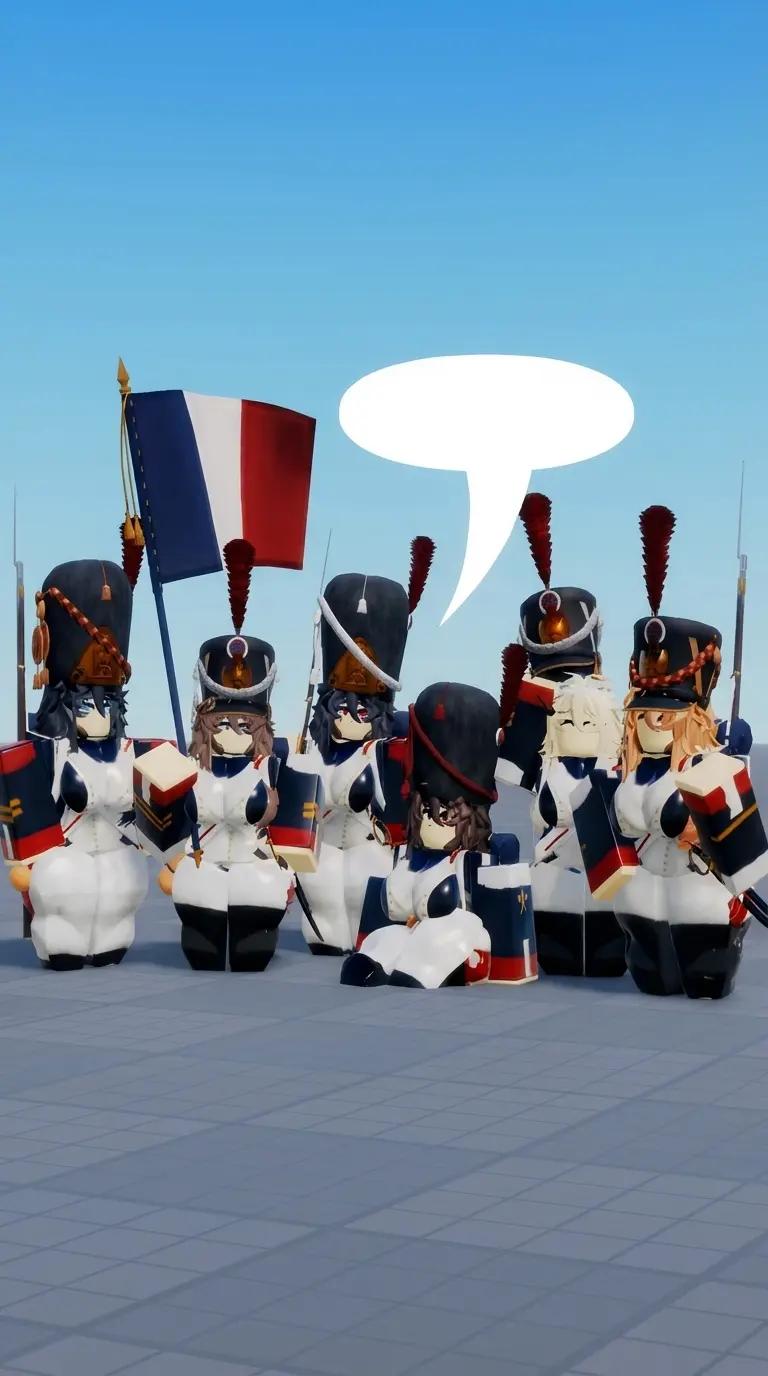 Gnb French Females - Time Traveler AU thumbnail