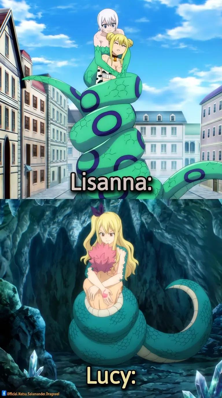 Snake yokais 🐍 snake queen 🐍 Lucy and snake queen 🐍 lisanna  thumbnail