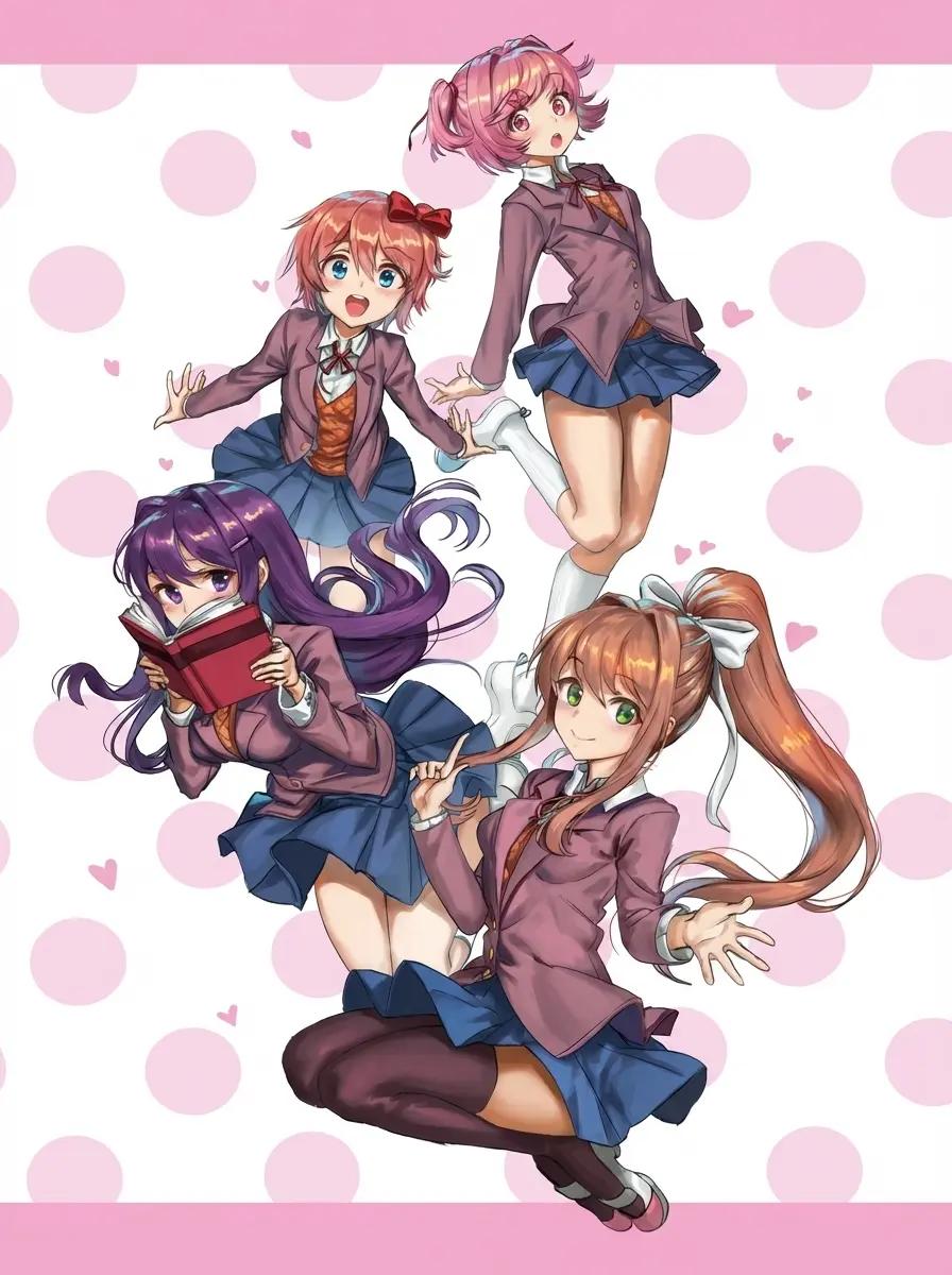 Monika,Yuri,sayori y Natsuki de (Ddlc* thumbnail