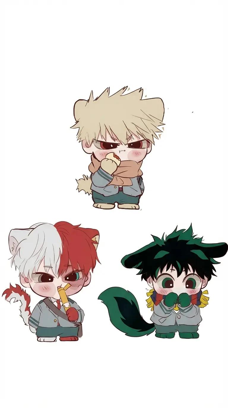 Katsuki Bakugo, Izuku Midoriya, Shoto Todoroki thumbnail