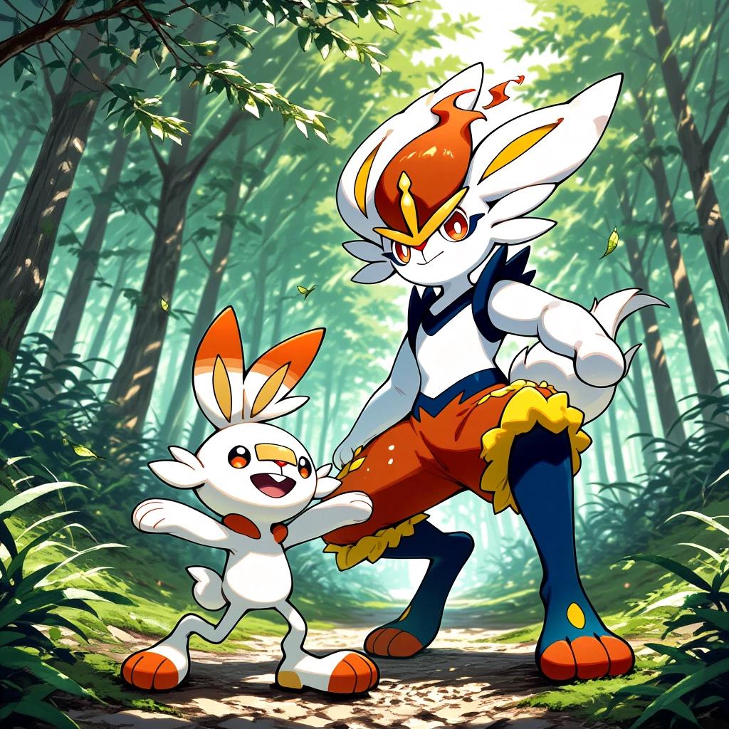 Scorbunny and its evolutions thumbnail