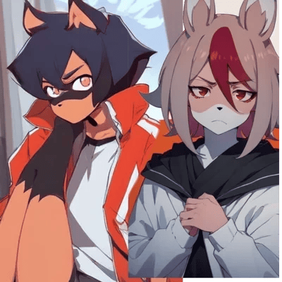 Nazuno and Michiru furry thumbnail