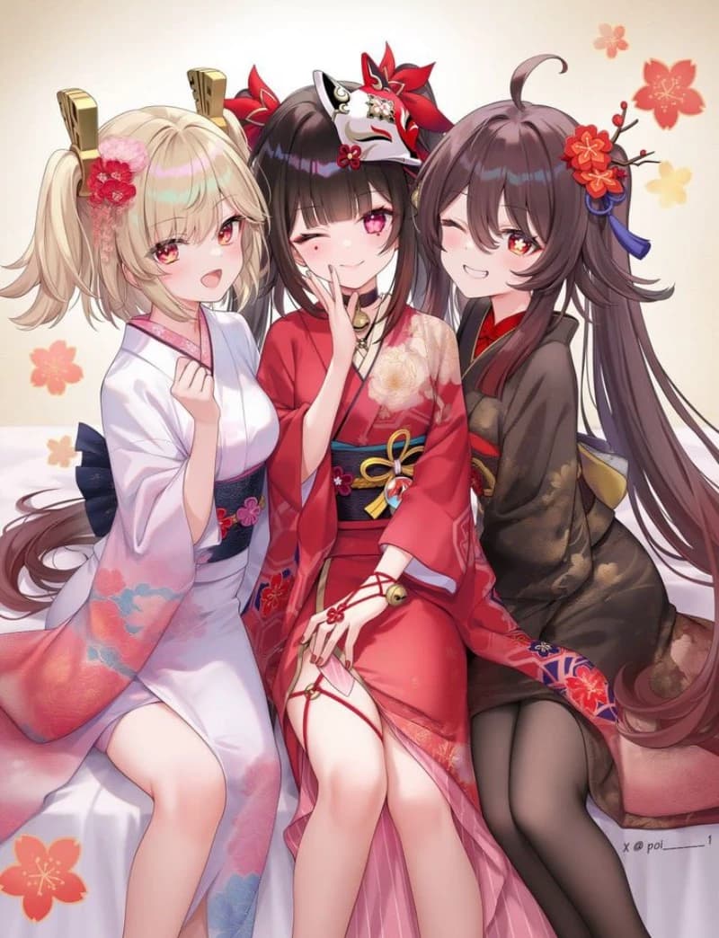 Burnice, Hu Tao and Sparkle thumbnail
