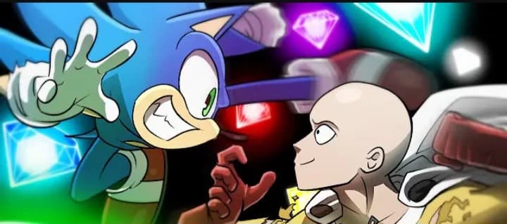 Sonic e knukles vs saitama thumbnail