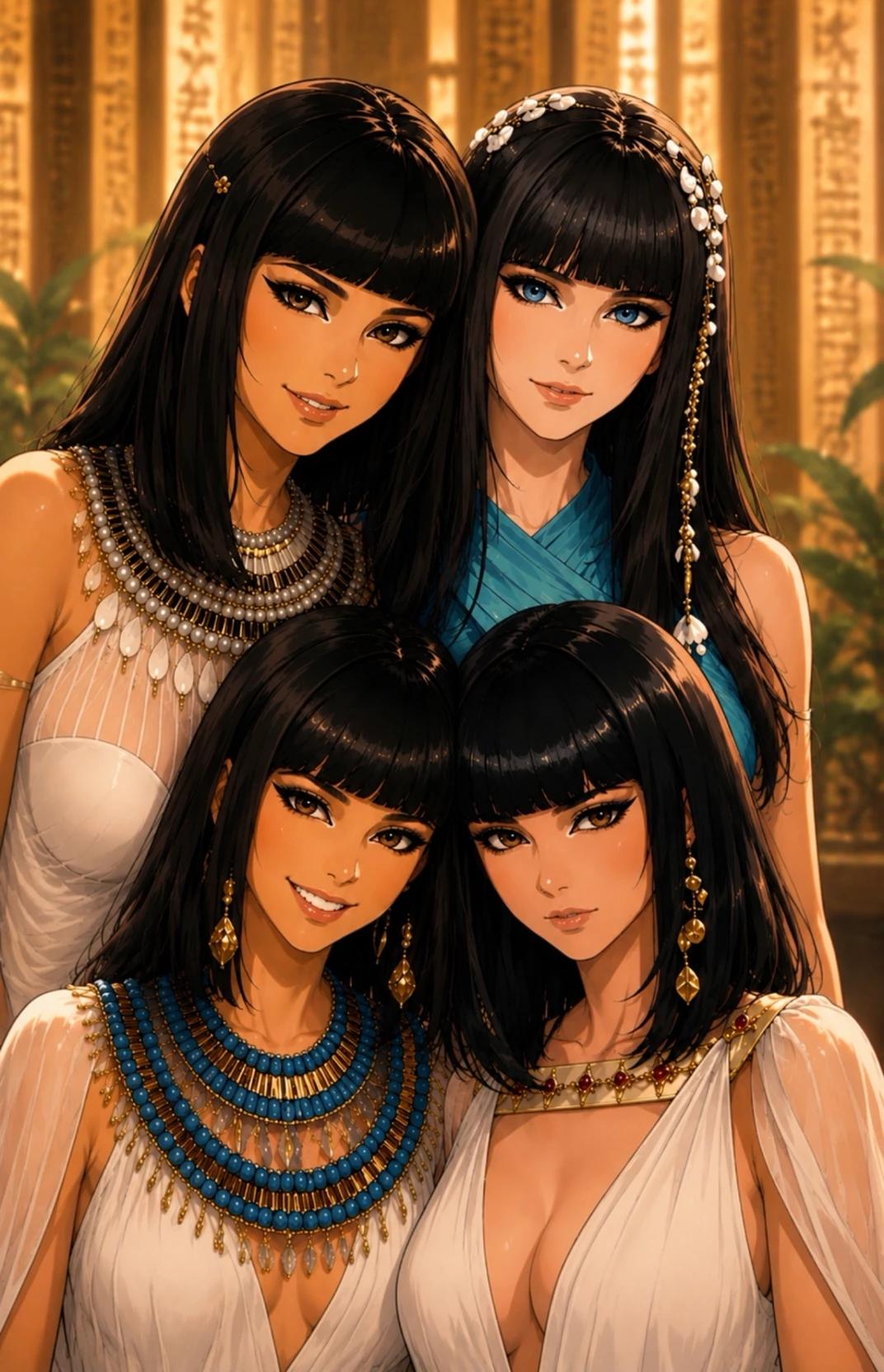 Ana (first), Hetnumire 🩵, Maya (blue necklace), Nefertari (last) thumbnail