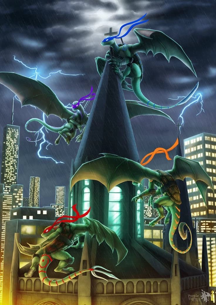 TMNT AU dragon thumbnail