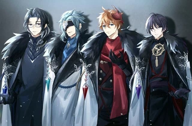 Scaramouche, dottore, Pantalone and tartaglia.  thumbnail
