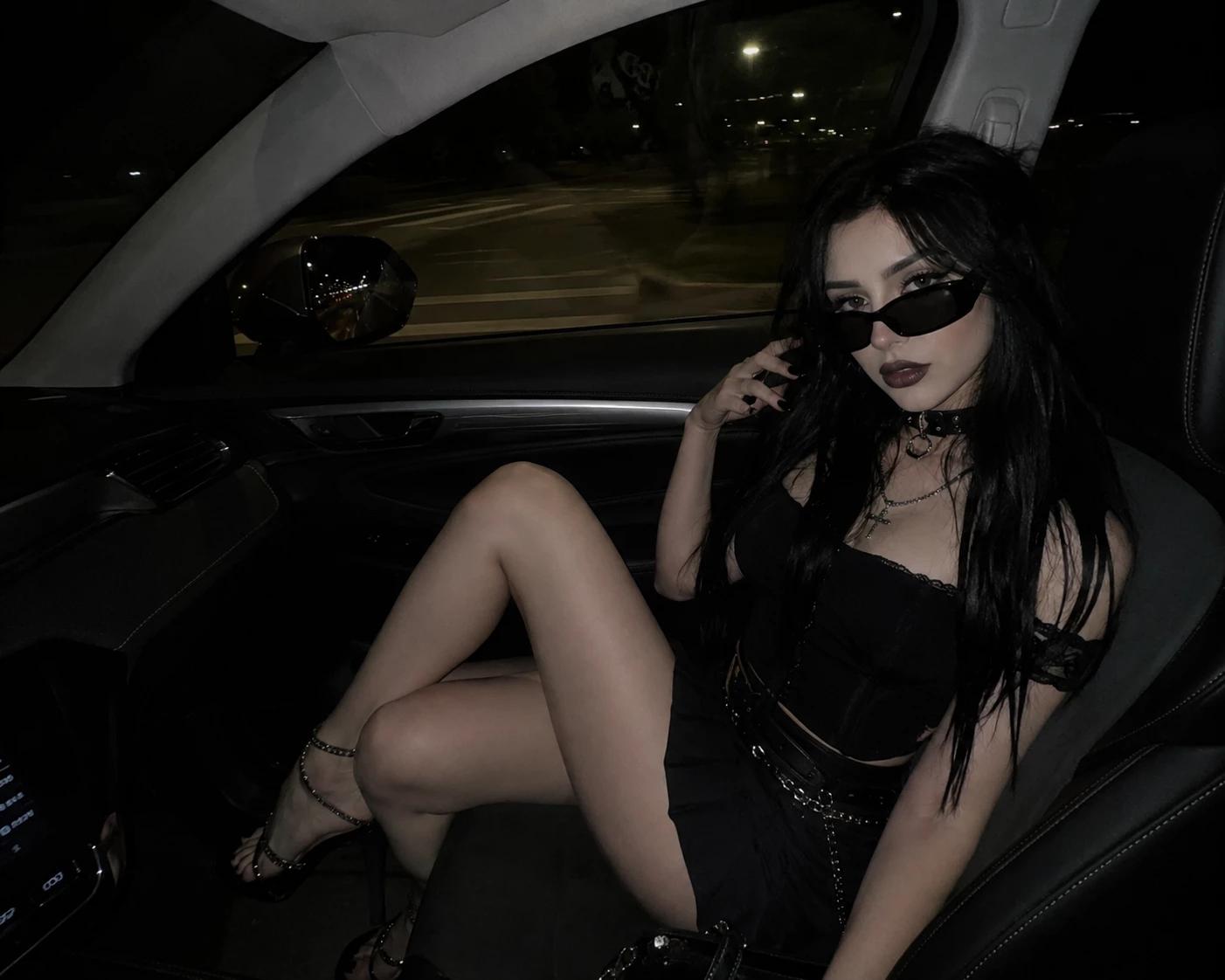 (Mia)Gothic girlfriend car trip thumbnail