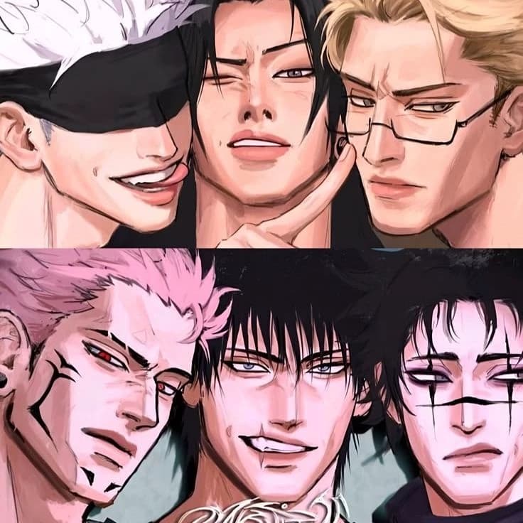( "Gojo, Geto, Nanami, Sukuna, Toji, Choso" ) thumbnail