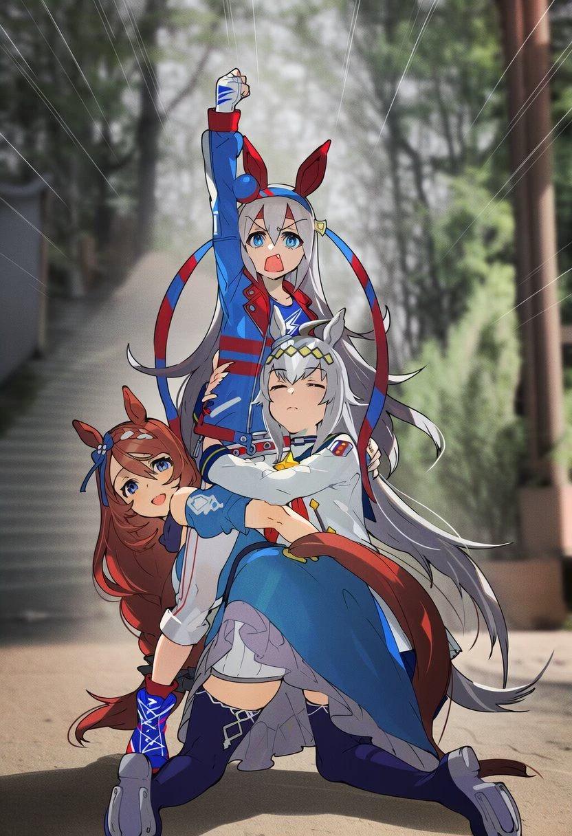 Oguri Cap, Tamamo Cross and Super Creek thumbnail