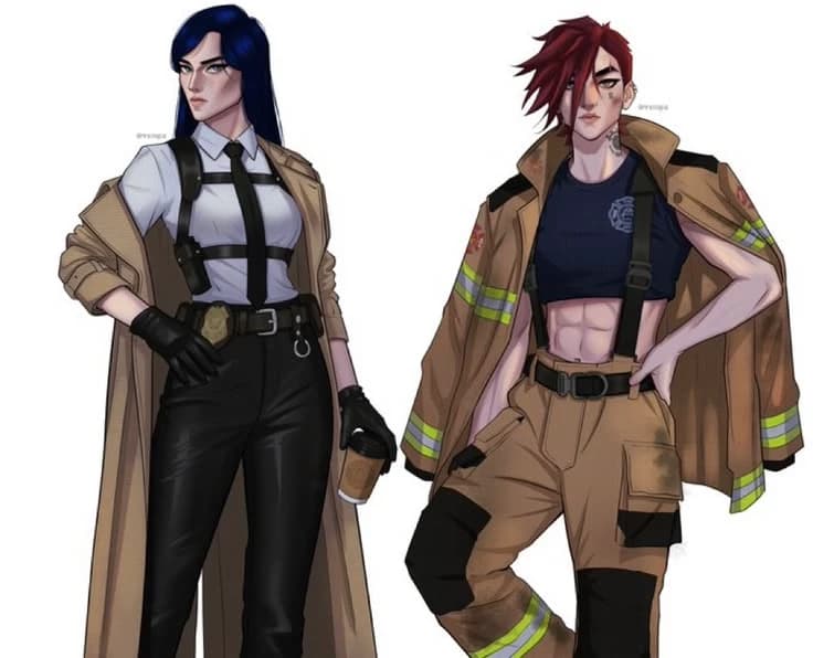 Caitlyn and Vi - Firefighters  thumbnail