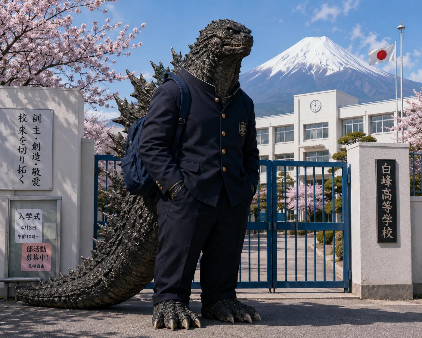 𝙆𝘼𝙄𝙅𝙐 𝙃𝙄𝙂𝙃 or Godzilla goes to school thumbnail