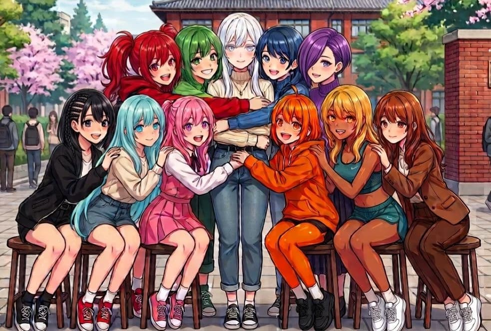 Rainbow harem thumbnail