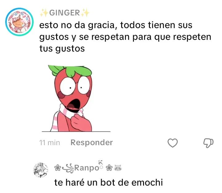 " This is not funny, everyone has their tastes and respects each other so that they respect your thumbnail