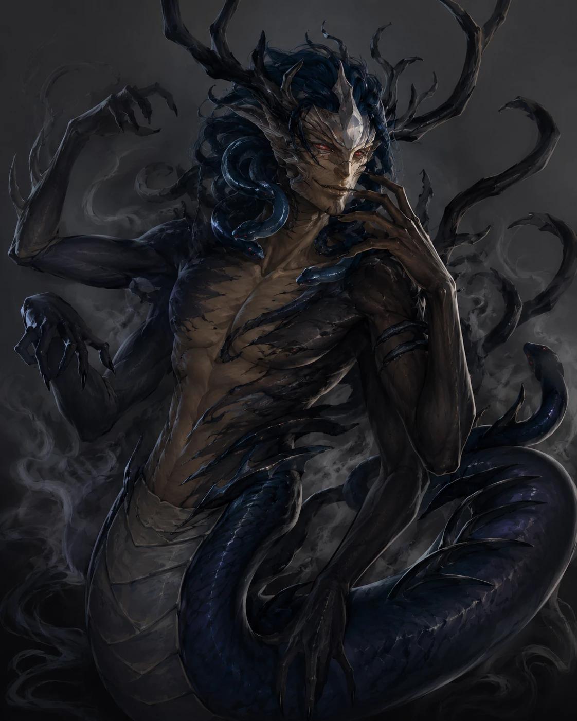 Nyxarion  — the Antlered Serpent  thumbnail