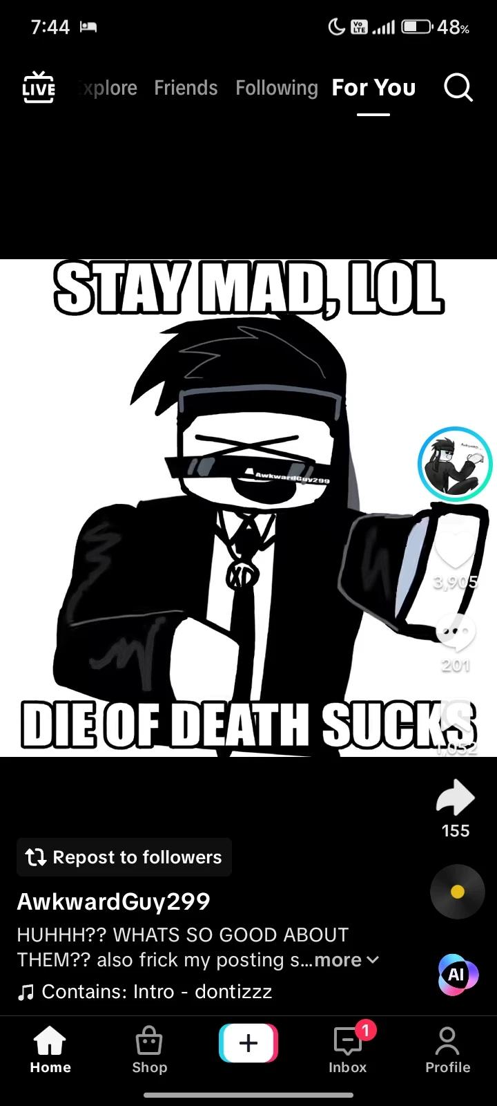 Awkward guy. (Stupid annoying ragebaiter/BL) thumbnail